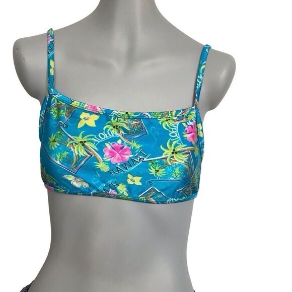 Islander Youth Girls Hawaiian Print Bikini Top Swimsuit Size 12 - Picture 10 of 10